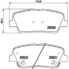 Image de 4 plaquettes de frein brembo p 30 081