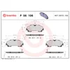 Image de 4 plaquettes de frein brembo p 56 106