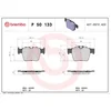 Image de 4 plaquettes de frein brembo p 50 133