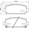 Image de 4 plaquettes de frein brembo p 28 090
