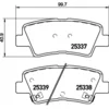 Image de 4 plaquettes de frein brembo p 30 094