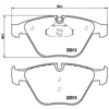 Image de 4 plaquettes de frein brembo p 06 054