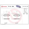 Image de 4 plaquettes de frein brembo p 61 104