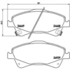 Image de 4 plaquettes de frein brembo p 83 109