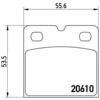 Image de 4 plaquettes de frein brembo p 02 001