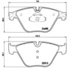 Image de 4 plaquettes de frein brembo p 06 074