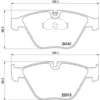 Image de 4 plaquettes de frein brembo p 06 081