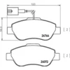 Image de 4 plaquettes de frein brembo p 24 150