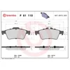 Image de 4 plaquettes de frein brembo p 61 110