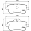Image de 4 plaquettes de frein brembo p 50 099