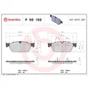 Image de 4 plaquettes de frein brembo p 50 102