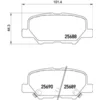 Image de 4 plaquettes de frein brembo p 61 111