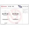 Image de 4 plaquettes de frein brembo p 61 112