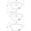 Image de 4 plaquettes de frein brembo p 85 129