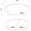 Image de 4 plaquettes de frein brembo p 30 066