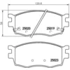 Image de 4 plaquettes de frein brembo p 30 069