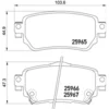 Image de 4 plaquettes de frein brembo p 56 098