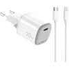 Image de Celly UPTC1USBC20WCTL, chargeur USB-C avec câble Lightning inclus, chargeur portable de 20 W avec technologie GaN