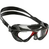 Image de CRESSI Cobra Goggles Black/Red - Lunettes de Natation Adultes Ideales pour la Piscine, le Triathlon et Tous les Sports Nautiques, Noir/Rouge - Verres Clairs, Taille Unique