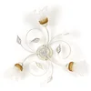 Image de Onli Lancia Plafonnier 3 lumières, blanc/argent/or, métal ; verre