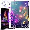 Image de Twinkly Strings Candle 200 LED, Guirlande Leds en Forme de Bougie, Fil Lumineux LED Multicolore RGB, Compatible avec Alexa, Google Home, Lumières Gaming, Alimentation USB C, Fil Transparent, 2 x 6m.
