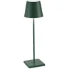 Image de Zafferano, Poldina Pro, Lampe de Table Rechargeable et Sans Fil avec Contrôle Tactile, Utilisable également comme Lampe d'Extérieur, Dimmer 2200-3000 K, Hauteur 38 cm, Couleur Vert Foncé