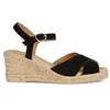 Image de Geox Sandales D Gelsa Low C Wedge pour femme, Noir, 37 EU