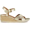 Image de Geox Sandales D Ischia Corda C Wedge pour femme, Doré, 37 EU