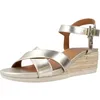 Image de Geox Sandales D Ischia Corda C Wedge pour femme, Doré, 38.5 EU
