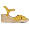 Image de Geox Sandales compensées D Gelsa Low C pour fille, jaune, 40 EU