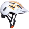 Image de Urban Prime Energy Helmet Casque de protection avec lumières et visière pour vélo, vélo et trottinette électrique unisexe adulte, blanc et orange, M