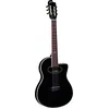 Image de EKO GUITARS NXT NYLON N100CE SEE THROUGH BLACK,Guitare classique Cutaway électrifiée, haut en épicéa, bandes, fond et poignée en acajou, clavier en South American Roupana, échelle de 650 mm, couleur
