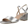 Image de Geox D New Eraklia 50 B Sandales à talons pour femme, argent, 37 EU, argenté, 37 EU