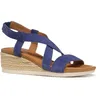 Image de Geox Femme Ischia Corda A Sandale compensée, Blue, 40 EU
