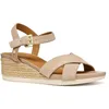 Image de Geox Femme Ischia Corda B Sandale compensée, Dk Skin, 39 EU