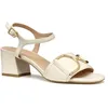 Image de Geox Femme New Eraklia 50 B Sandale à Talons, Papyrus, 38 EU