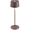 Image de Zafferano, Lampe Olivia Pro, Lampe de Table Portable et Rechargeable avec Contrôle Tactile, Convient pour Salon et Extérieur, Dimmer 2200-3000 K, Hauteur 35 cm, Couleur Corten