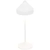 Image de Zafferano, Lampe Amelie, Lampe de Table Rechargeable Sans Fil avec Contrôle Tactile, Convient pour Salon et Extérieur, Variateur, 2200-3000 K, Hauteur 34 cm, Couleur Blanche