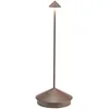 Image de Zafferano, Pina, Lampe de Table Rechargeable et Sans Fil avec Contrôle Tactile, Utilisable également comme Lampe d'Extérieur, Dimmer, 2200-3000 K, Hauteur 29 cm, Couleur Corten