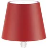Image de Zafferano, Lampe Poldina Stopper, Lampe-Capuchon Rechargeable Sans Fil avec Contrôle Tactile, Convient pour Salon et Extérieur, Variateur, 2200-3000 K, Hauteur 11 cm, Couleur Rouge