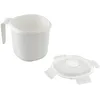 Image de CARE + PROTECT Tasse à soupe avec couvercle pour micro-ondes, bol à soupe, 0,7 l, idéal pour cuisiner ou chauffer des aliments liquides, sans BPA, passe au lave-vaisselle, blanc
