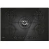 Image de Candy Plaque de cuisson à gaz moderne 5 feux, verre trempé, brûleur double couronne, grilles lavables au lave-vaisselle, 0,8 x 74,5 x 51 cm, noir - CVG74WTB