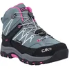 Image de CMP KIDS RIGEL MID TREKKING SHOES WP Mixte enfant Chaussures de randonnée, Vert-Violet fluo (Mineral Green-Purple Fluo), 31 EU