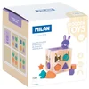 Image de Milan Cube Lapin Avec Pièces à Empiler-jouet Éducatif En Bois