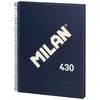 Image de Milan Carnet Avec Papier à Grille En Spirale Métallique 80 Feuilles A4 Série 1918