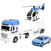 Image de Speed&go 39050 Camion Transporteur De Véhicules De Police à Friction Avec Lumière Et Son 1:12