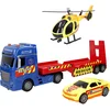 Image de Speed&go 39051 Camion Porte-voitures De Sauvetage à Friction Avec Lumière Et Son 1:12
