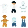 Image de Miniland Lot de 6 vêtements pour poupée de 38 cm (scientifique + cuisinier + astronaute + artiste + fermier + pompier) Accessoire de vêtements pour poupée