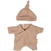Image de Miniland - Vêtements pour Poupée de 21 CM Vêtements Accessoires Vêtements pour Poupée Pyjama avec Bonnet (Marron)