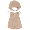 Image de Miniland Ensemble De Vêtements Tricotés : Barboteuse Et Bonnet 38 Cm